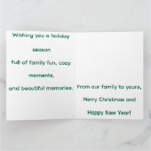 Personalized Patriotic Family Christmas Kaart (Binnen)