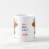 Personalized Patriotic Highland Cow Koffiemok (Center)