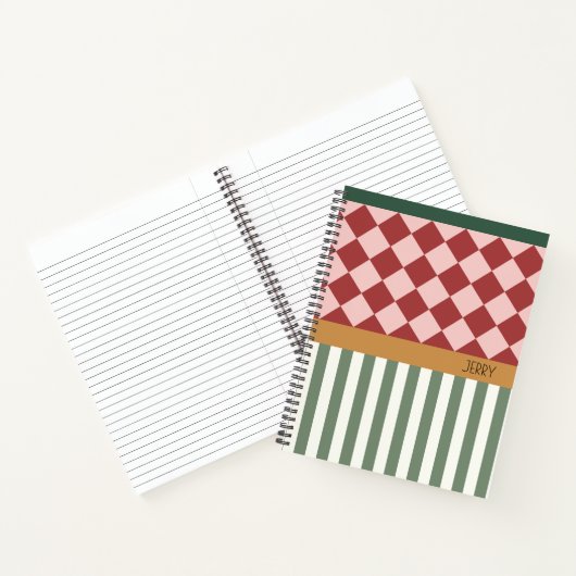 Personalized Pattern Notebook with Name Notitieboek (Binnen)