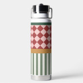 Personalized Pattern Water Bottle with Name Waterfles (Achterkant)