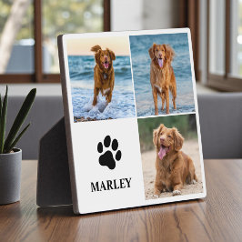 Personalized Paw Dog Lover Photo Collage Pet Fotoplaat