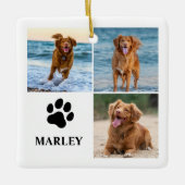 Personalized Paw Dog Lover Photo Collage Pet Keramisch Ornament (Voorkant)