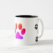 personalized paw mug tweekleurige koffiemok (Voorkant rechts)