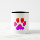 personalized paw mug tweekleurige koffiemok (Center)