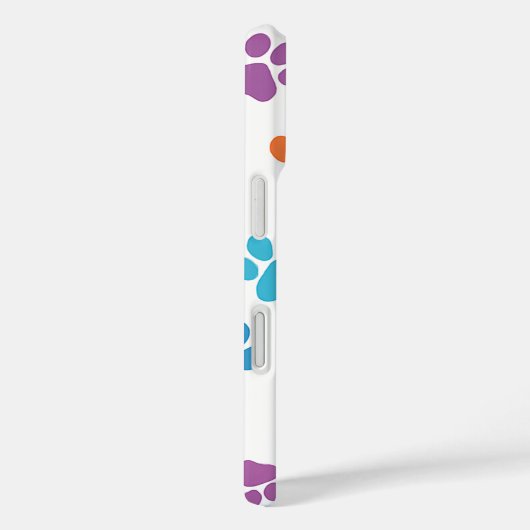 Personalized Paw Print iPhone Case – Custom Name (Achterkant / Rechts)