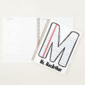 Personalized PE Teacher Planner with Initial (Display)