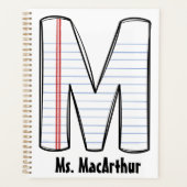 Personalized PE Teacher Planner with Initial (Voorkant)