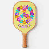 Personalized Peace Daisy Pickleball Paddle (Voorkant)