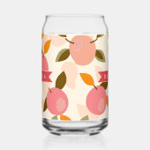 Personalized Peach Pattern Cute Retro Summer Blikvorm Glas (Links)