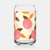 Personalized Peach Pattern Cute Retro Summer Blikvorm Glas (Achterkant)