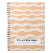 Personalized Peach Wave Patterned  Notitieboek (Voorkant)
