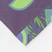 Personalized Peacock Feather Purple Lime Green Fleece Deken (Hoek)