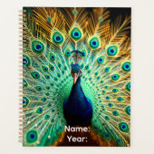 Personalized Peacock Frequencies Planner  (Voorkant)