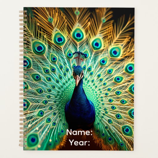 Personalized Peacock Frequencies Planner  (Voorkant)