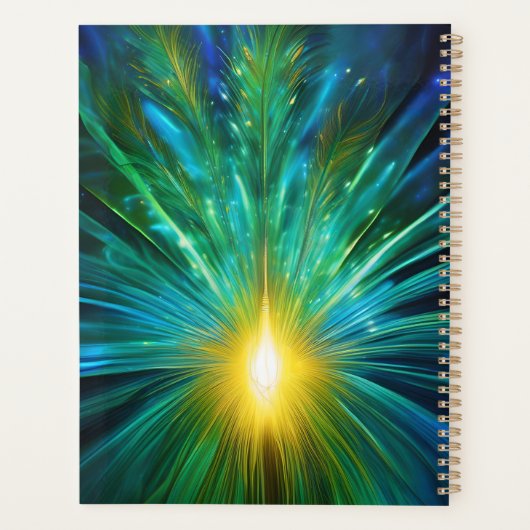 Personalized Peacock Frequencies Planner  (Achterkant)
