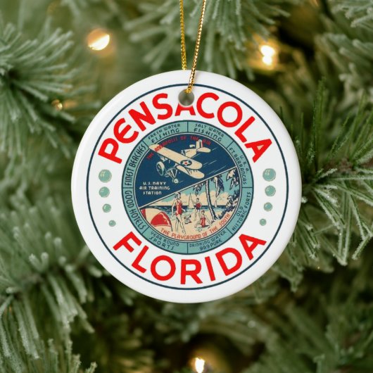 PERSONALIZED Pensacola Florida Keramisch Ornament (Boom)