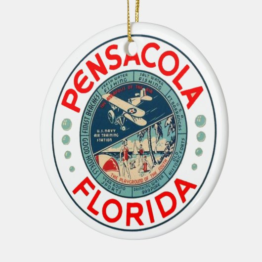 PERSONALIZED Pensacola Florida Keramisch Ornament (Links)