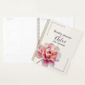 Personalized Peony Planner Aesthetic Weekly Floral (Display)