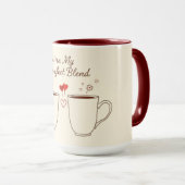Personalized Perfect Blend Heart Couple Mok (Voorkant rechts)