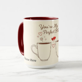 Personalized Perfect Blend Heart Couple Mok