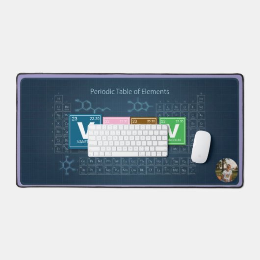 Personalized Periodic Table of Elements Custom P Bureaumat (Keyboard & Muis)