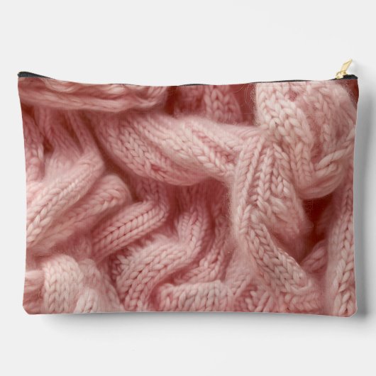 Personalized Personalized Pink Cable Knit Etui (Achterkant)