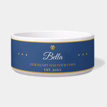 Personalized Pet Bowl , Vintage Heritage Dog Bowl 