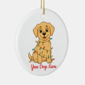 Personalized Pet Christmas Ornament Front & Back (Rechts)