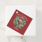 Personalized Pet Christmas with Wreath & Name Bedankjes Labels (In situ)