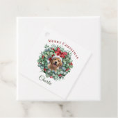 Personalized Pet Christmas with Wreath & Name Bedankjes Labels (In situ)
