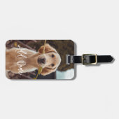Personalized Pet Custom Photo And Text Bagagelabel (Voorkant horizontaal)