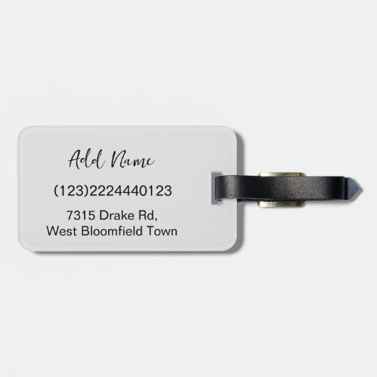 Personalized Pet Custom Photo And Text Bagagelabel (Achterkant horizontaal)