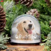 Personalized Pet Dog Name and Photo Custom Sneeuwbol