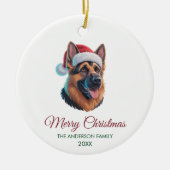 Personalized Pet German Shepherd Christmas  Keramisch Ornament (Voorkant)