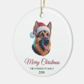 Personalized Pet German Shepherd Christmas  Keramisch Ornament (Links)