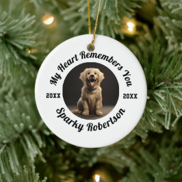 Personalized Pet Loss Tribute Artwork Keramisch Ornament