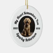 Personalized Pet Loss Tribute Artwork Keramisch Ornament (Rechts)