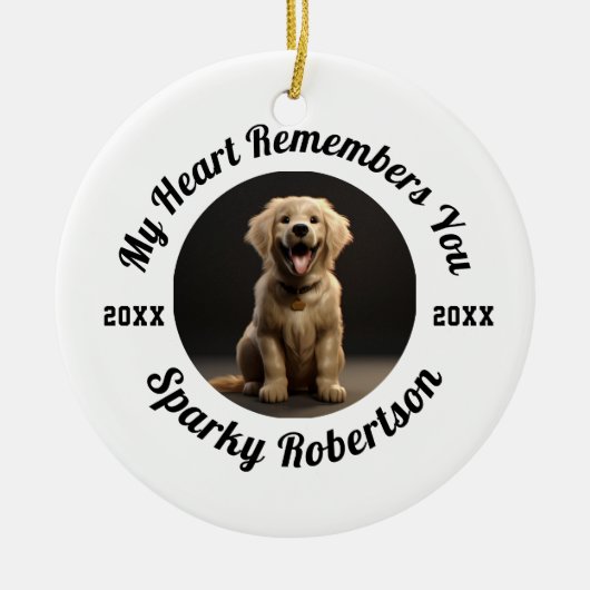 Personalized Pet Loss Tribute Artwork Keramisch Ornament (Voorkant)