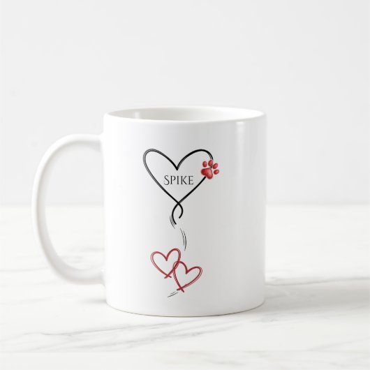Personalized Pet Love Mug Koffiemok (Links)