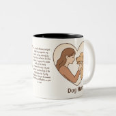 Personalized Pet Love Story Mug - Custom Bond Tweekleurige Koffiemok (Voorkant rechts)