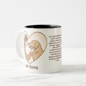 Personalized Pet Love Story Mug - Custom Bond Tweekleurige Koffiemok (Voorkant links)