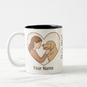 Personalized Pet Love Story Mug - Custom Bond Tweekleurige Koffiemok (Links)