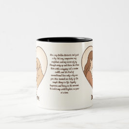Personalized Pet Love Story Mug - Custom Bond Tweekleurige Koffiemok