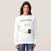 Personalized Pet Lover Brown Script Funny Cat Mom Trui (Voorkant volledig)