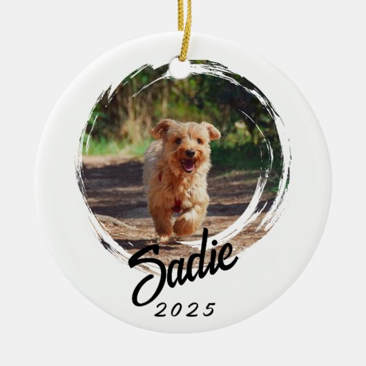 Personalized Pet Lover Gift - Custom Photo & Name Keramisch Ornament (Voorkant)