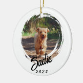Personalized Pet Lover Gift - Custom Photo & Name Keramisch Ornament (Links)