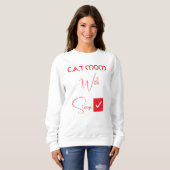 Personalized Pet Lover Red Script Funny Cat Mom Trui (Voorkant volledig)