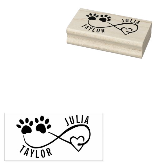 Personalized Pet Lover Signature Stamp Rubberstempel (Gestempeld)