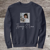 Personalized Pet Lovers Photo Script Name Cat Mom Trui