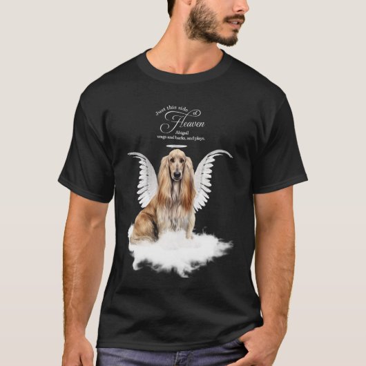 Personalized Pet Memorial Afghan Hound Dog T-shirt (Voorkant)